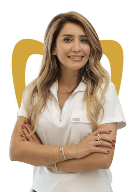 Dr. Elnaz Aslan performing dental aesthetic treatment at Master of Dent Clinic